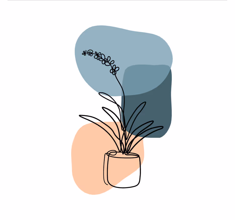 Upeat minimalistiset orkideat rullaverho - Tenstickers