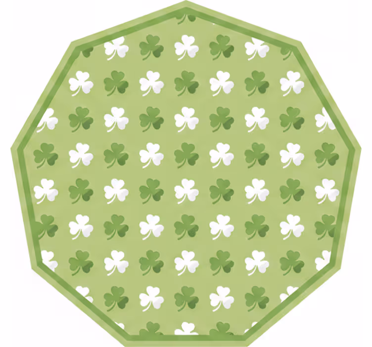 Vihreä rullaverho shamrock-raidoilla - Tenstickers