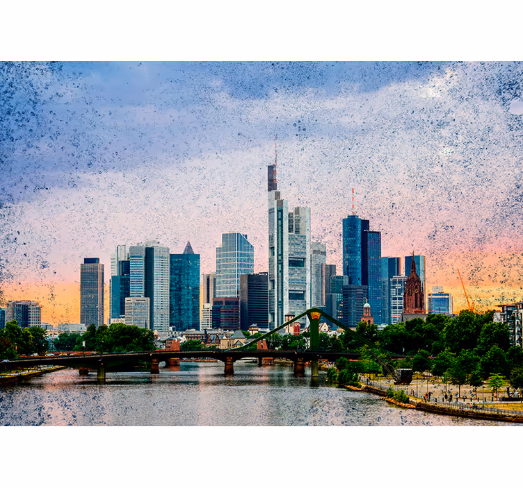 Frankfurtin taivaanrantaolohuoneenrullaverho - Tenstickers