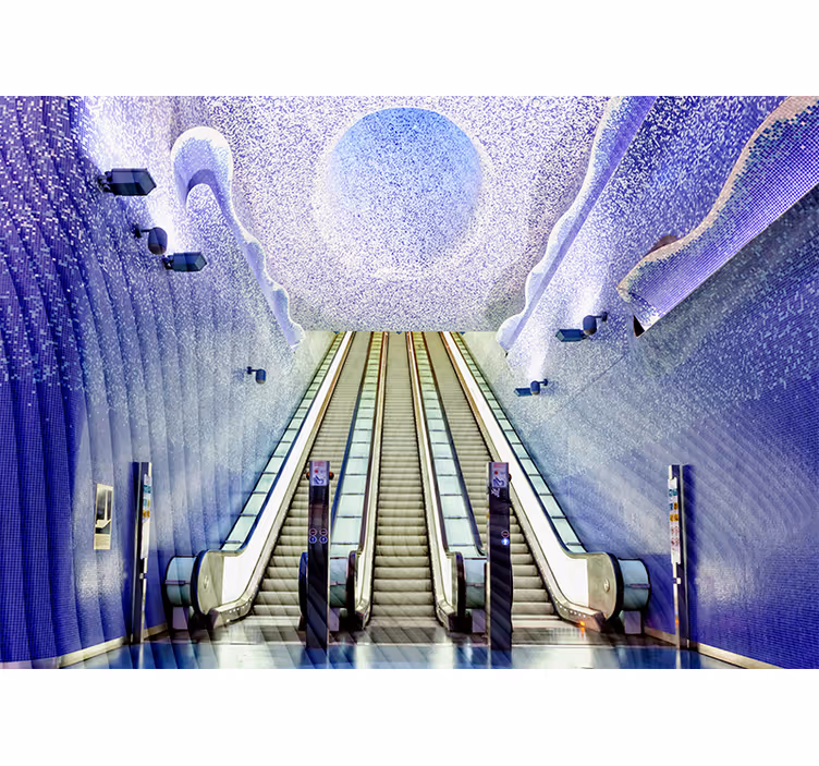 Napolin metropysäkin olohuoneen rullaverho - Tenstickers