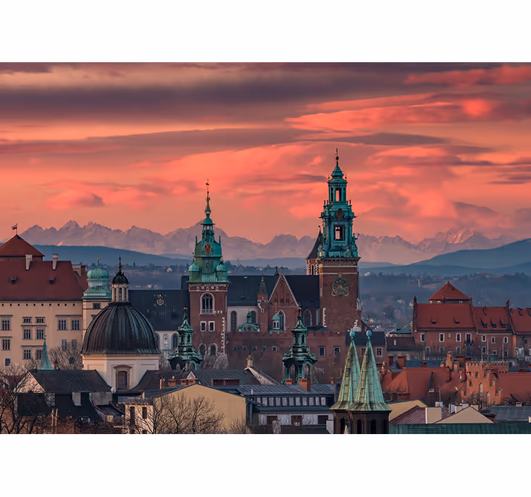 Krakovan ja tatra-vuorten näköalaolohuoneen rullaverho - Tenstickers