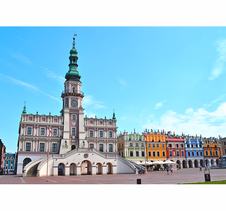 Zamośćin kaupungin olohuoneen rullaverho - Tenstickers