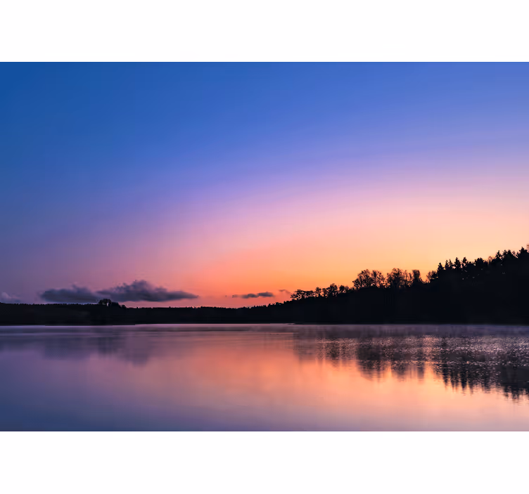 Auringonlasku mazuryjärviolohuoneenrullaverho - Tenstickers