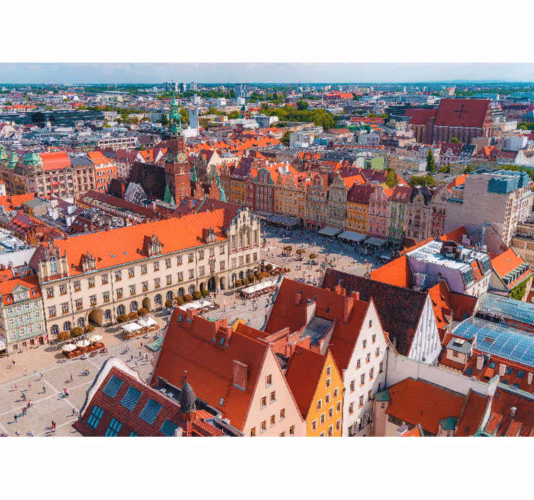 Wrocławin panoramakuvallinen olohuoneen rullaverho - Tenstickers