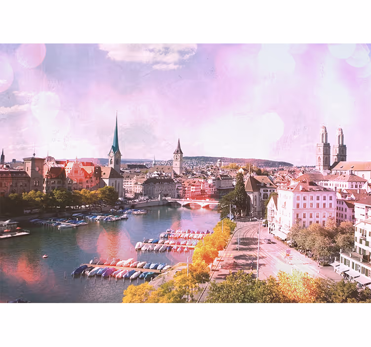 Zürichin talot ja järven ilmarullaverho - Tenstickers