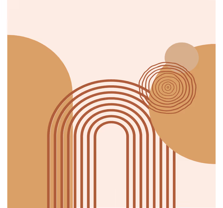 Uuden lämpimän geometrisen tyylin rullaverho - Tenstickers
