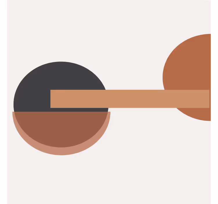 Kontrastinen geometrinen taideolohuoneen rullaverho - Tenstickers