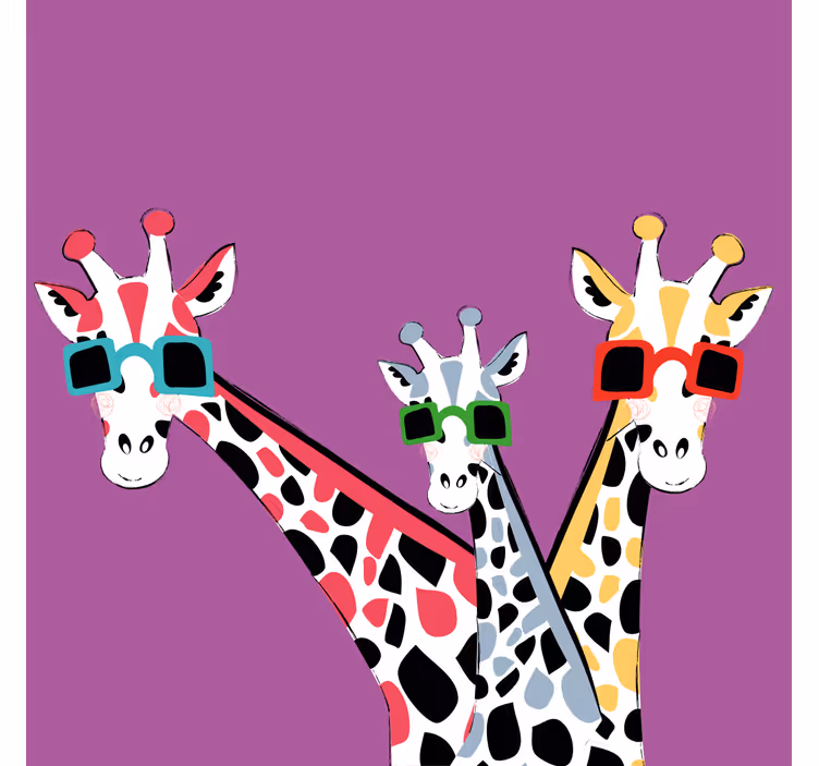 Hauskat aurinkolasigiraffit rullaverhonaolohuoneeseen - Tenstickers