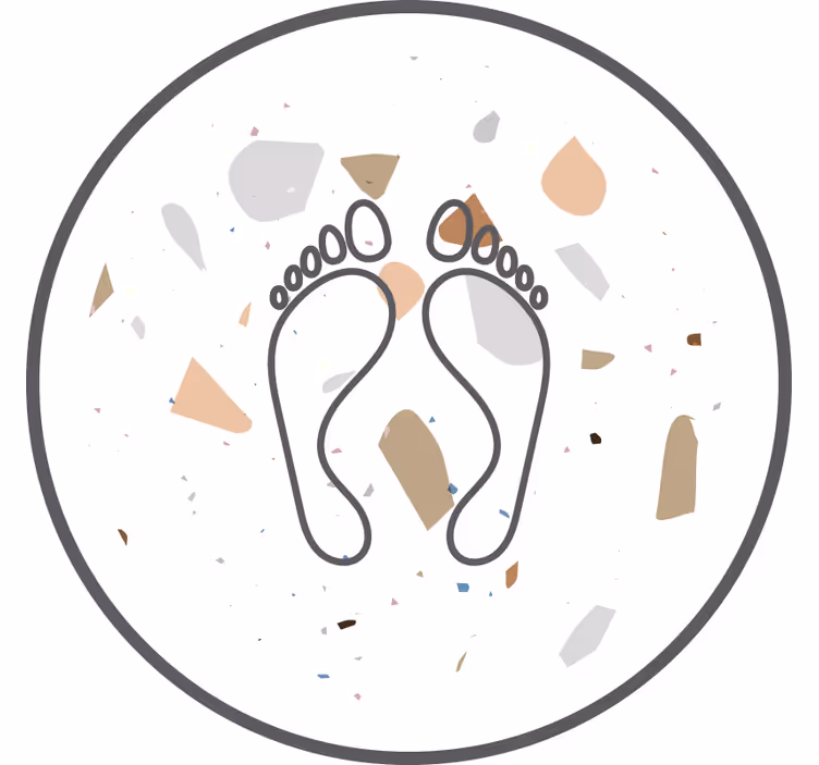 Valkoinen rullaverho terrazzojäljet - Tenstickers