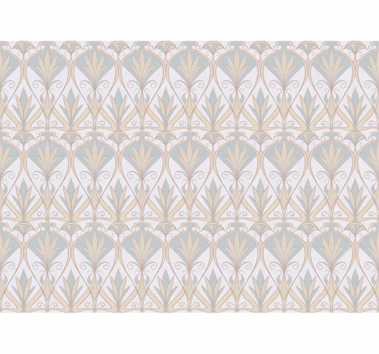 Beige rullaverho kasvitieteellinen retro kukkakuosi - Tenstickers