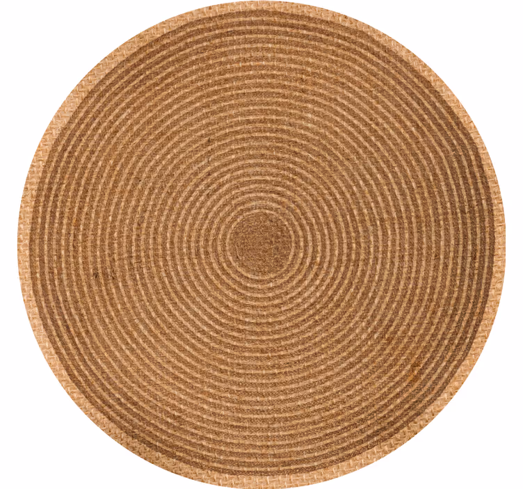 Beige rullaverho pyöreä juuttikuvio - Tenstickers