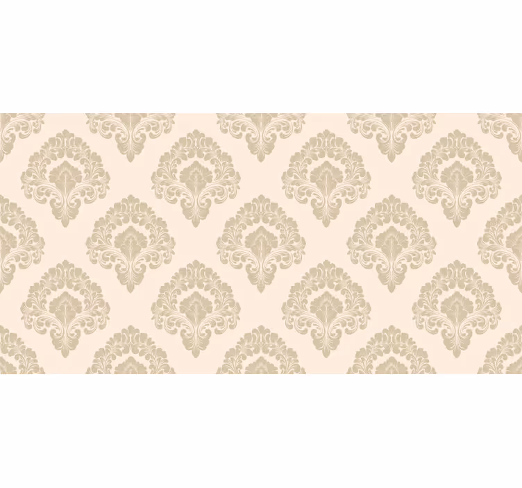 Beige rullaverho kultaisella kukkakuviolla - Tenstickers