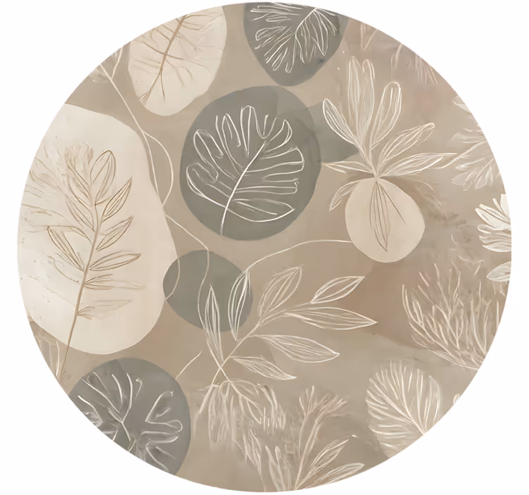 Beige rullaverho neutraali kasviabstrakti - Tenstickers