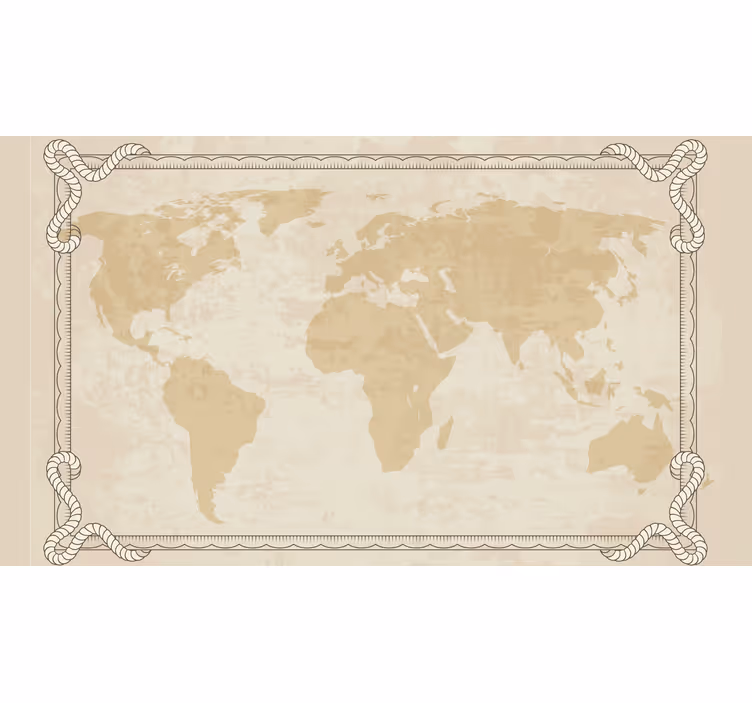 Beige rullaverho 1920-luvun kartta-aiheella - Tenstickers