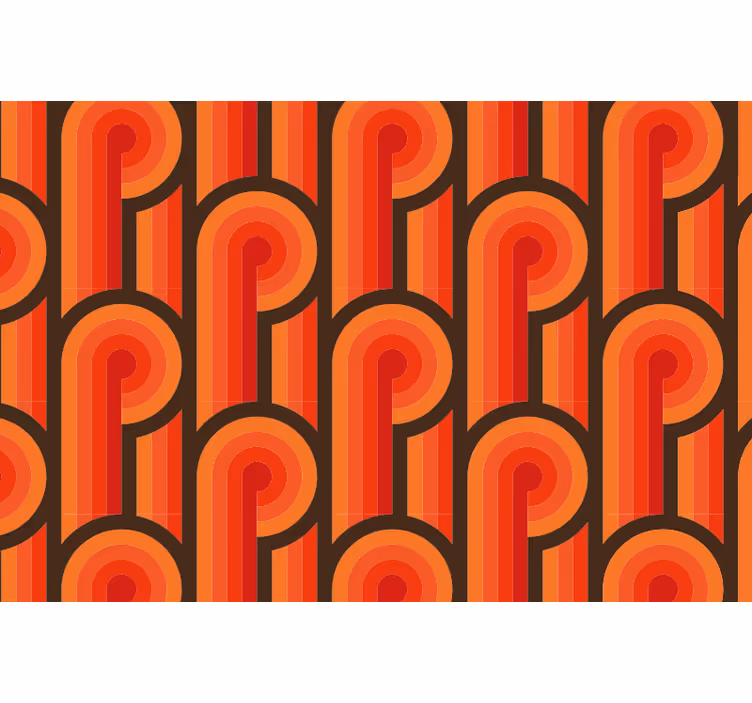 70-luvun oranssi solmu makuuhuoneen rullaverho - Tenstickers