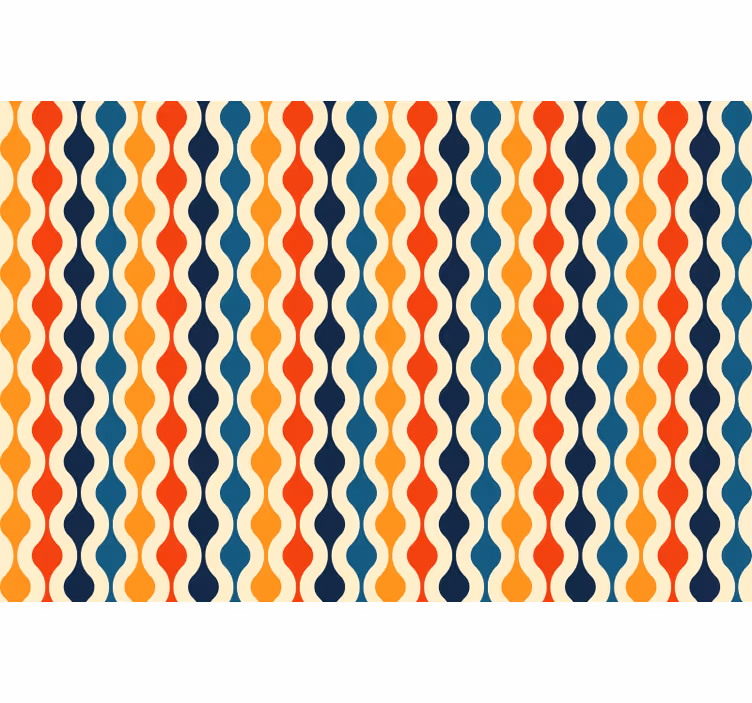 70-luvun aalto makuuhuoneen rullaverho - Tenstickers