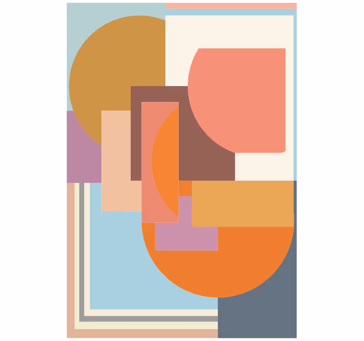 Moderni geometrinen mosaiikkirullaverho makuuhuoneeseen - Tenstickers