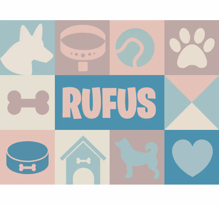 Koirateemainen makuuhuoneen rullaverho - Tenstickers