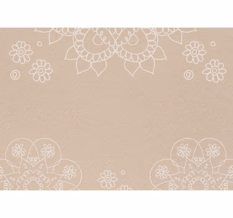 Beige rullaverho intian mandala-kuviolla - Tenstickers