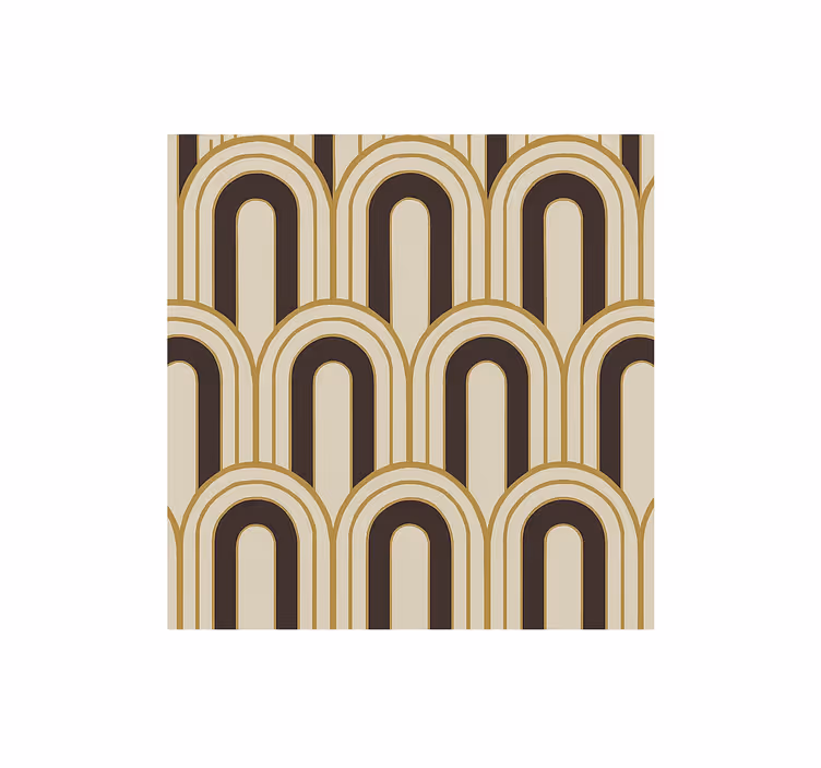 Vintage-rullaverho 1970-luvun art deco kaaret - Tenstickers