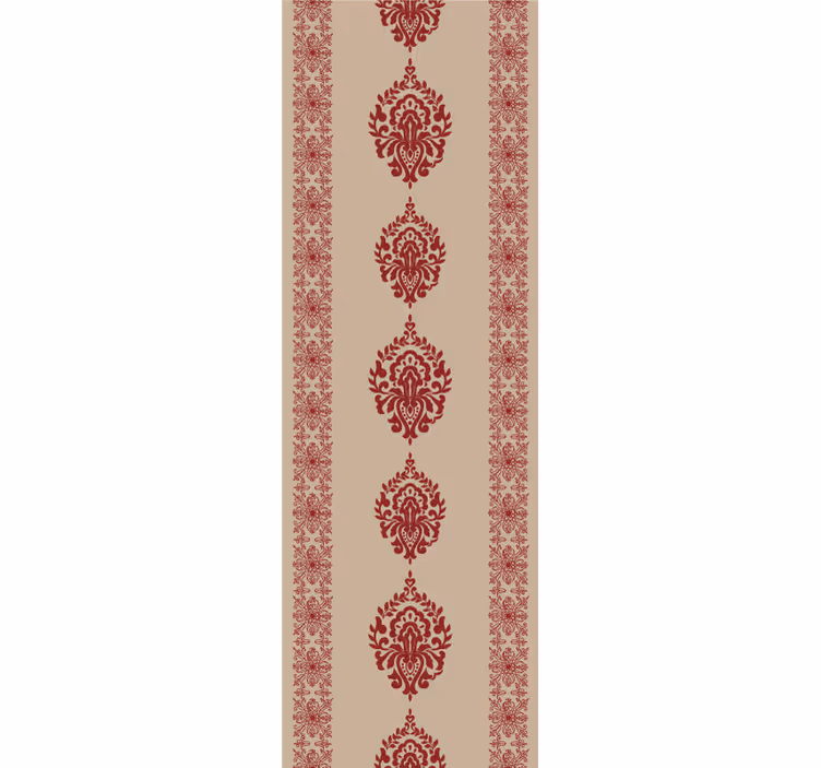 Vintage-rullaverho elegantit punaiset kuviot - Tenstickers