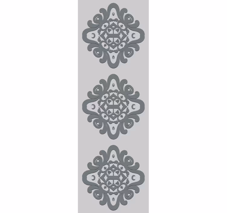 Vintage-rullaverho monimutkaisilla kukkakuvioilla - Tenstickers