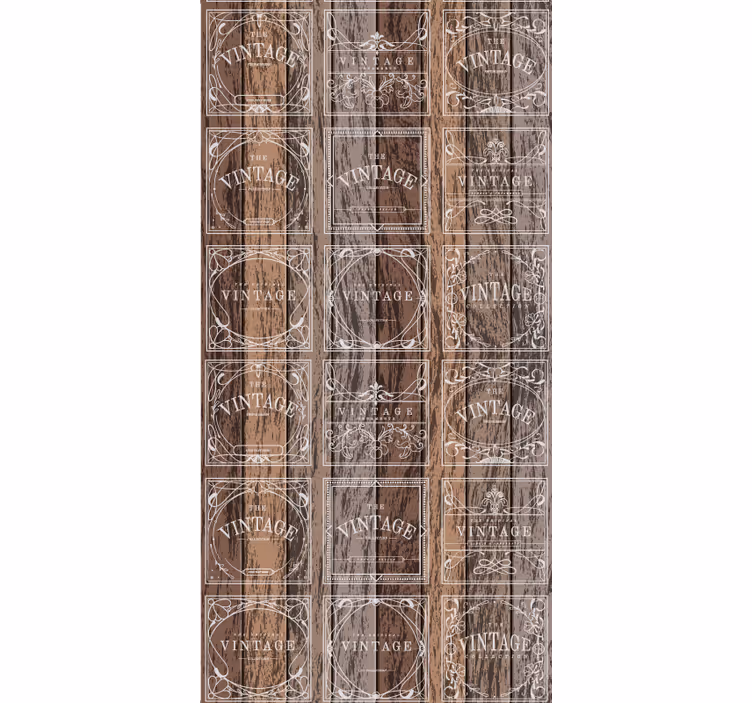 Vintage-rullaverho leimattu tynnyri - Tenstickers