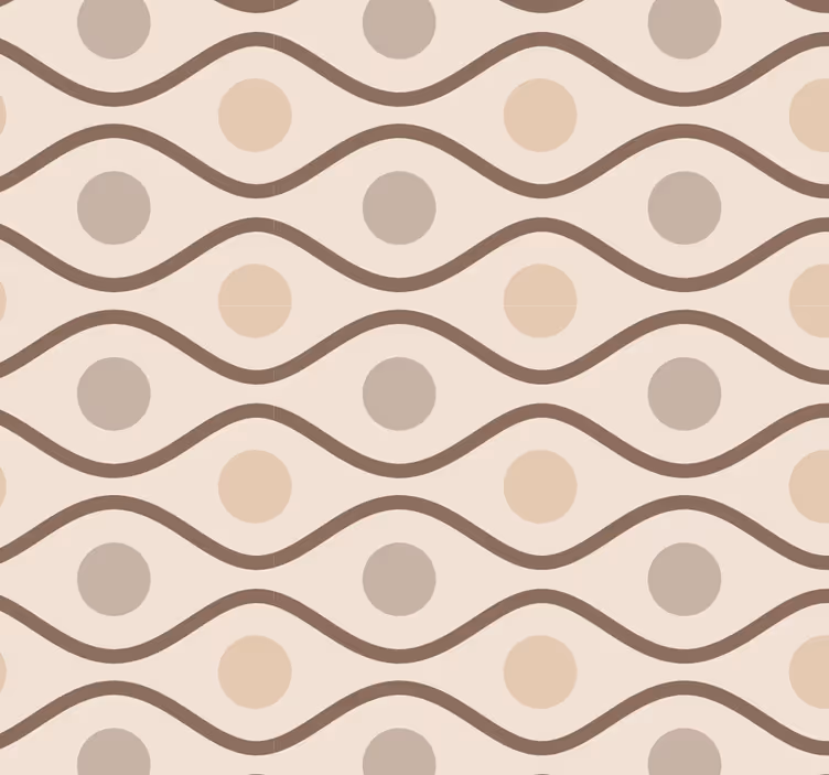 Beige 70-luvun vintage-rullaverho - Tenstickers