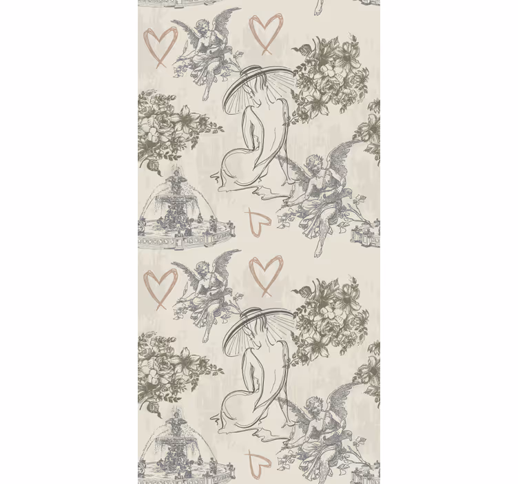 Vintage-rullaverho romanttisella ranskalaistyylillä - Tenstickers