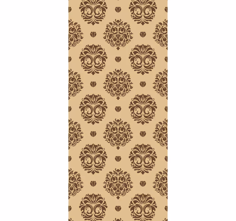 Beige vintage damaskkuvioinen rullaverho - Tenstickers