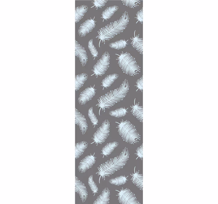 Vintage-rullaverho boho-höyheniä tummalla taustalla - Tenstickers