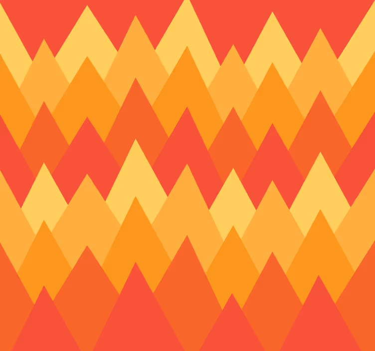Vintage-rullaverho geometriset abstraktit vuoret - Tenstickers
