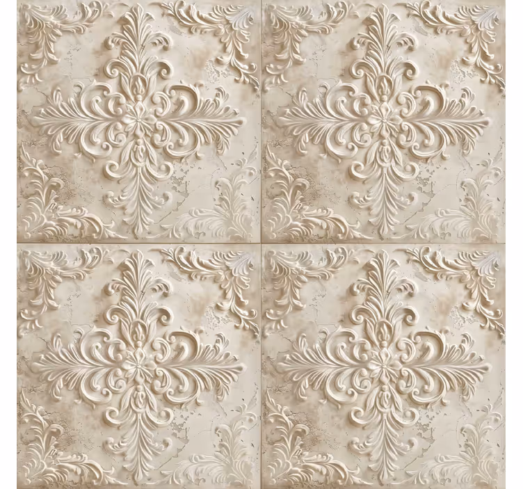 Vintage-rullaverho beige laatat - Tenstickers