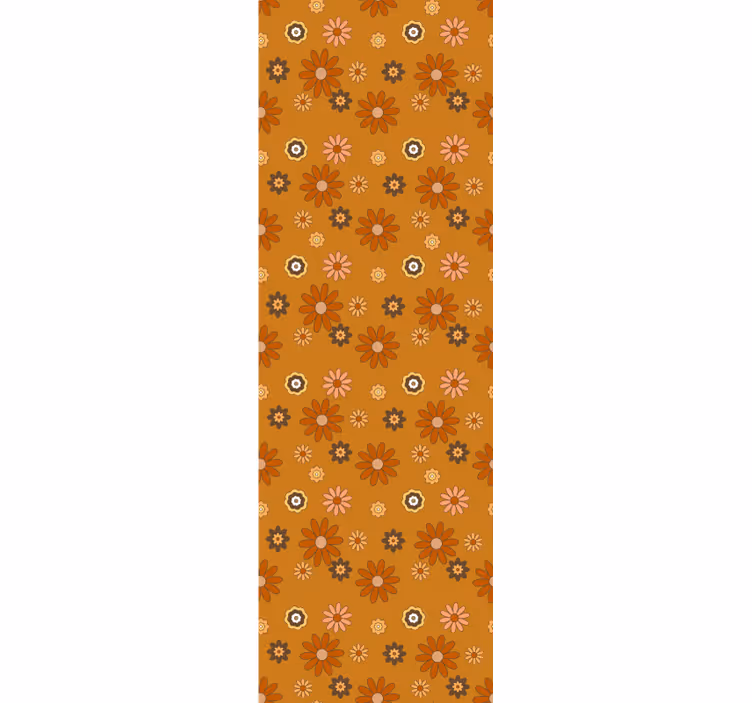 60-luvun kukkaenergia vintage-rullaverho - Tenstickers