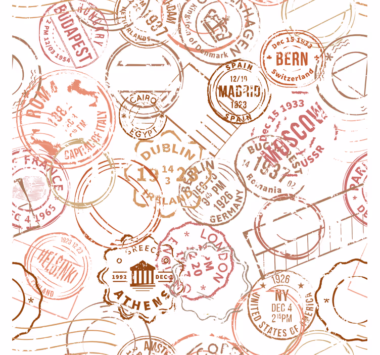 Vintage-rullaverho retro leimat - Tenstickers