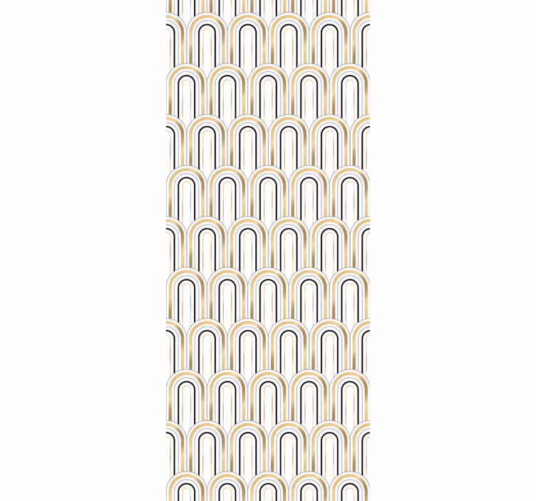 Vintage-rullaverho art deco geometriset kuviot - Tenstickers