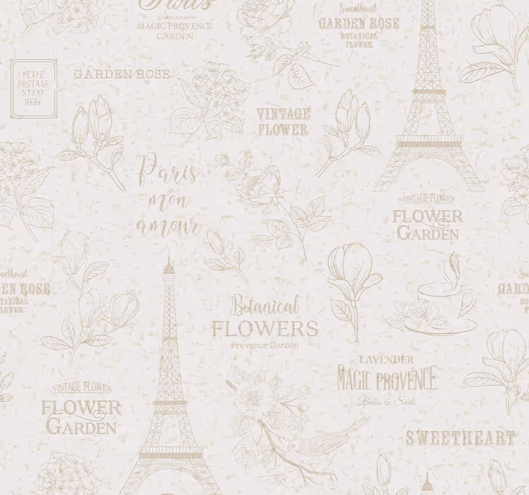 Vintage-rullaverho pariisin tyyli - Tenstickers