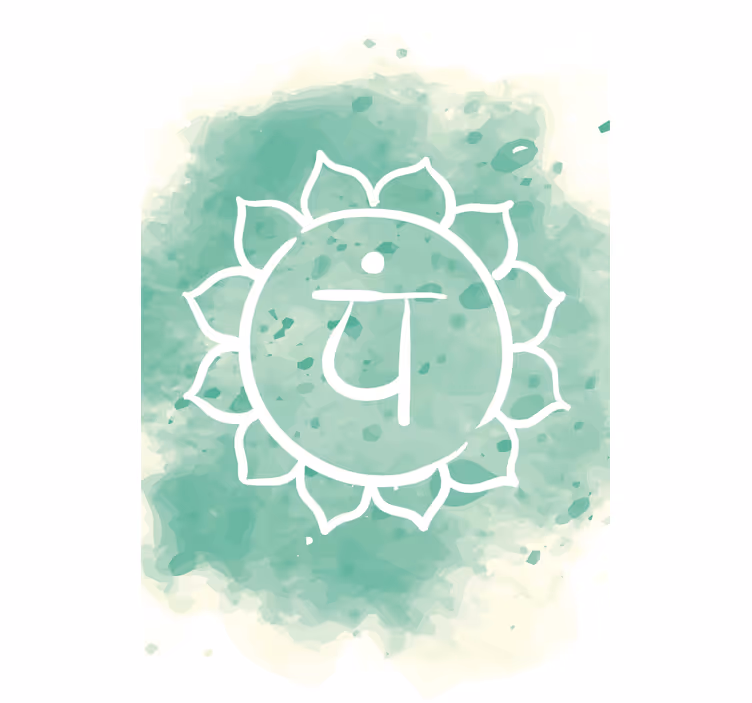 Kaunis sydänchakra-symboliolohuoneenrullaverho - Tenstickers