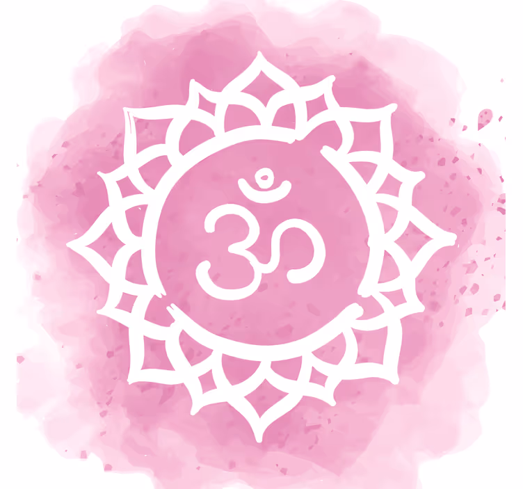 Kaunis kruunuchakrasymboliolohuoneenrullaverho - Tenstickers
