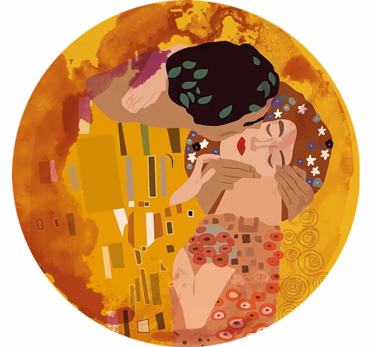 Klimtin suudelma makuuhuoneen rullaverho - Tenstickers