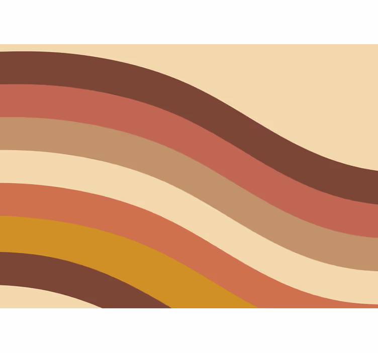 Beige rullaverho 70-luvun raidoilla - Tenstickers
