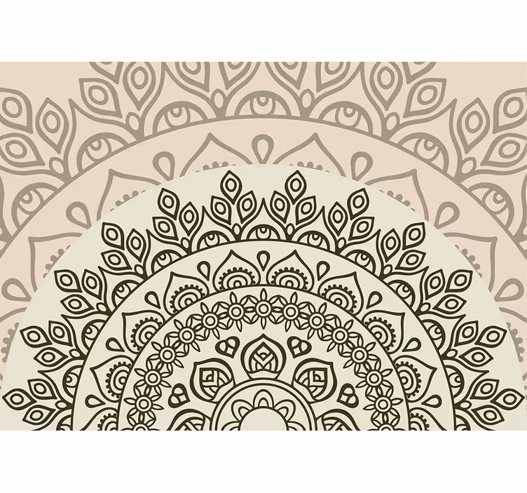Beige rullaverho nouseva aurinko intiaanikuvio - Tenstickers