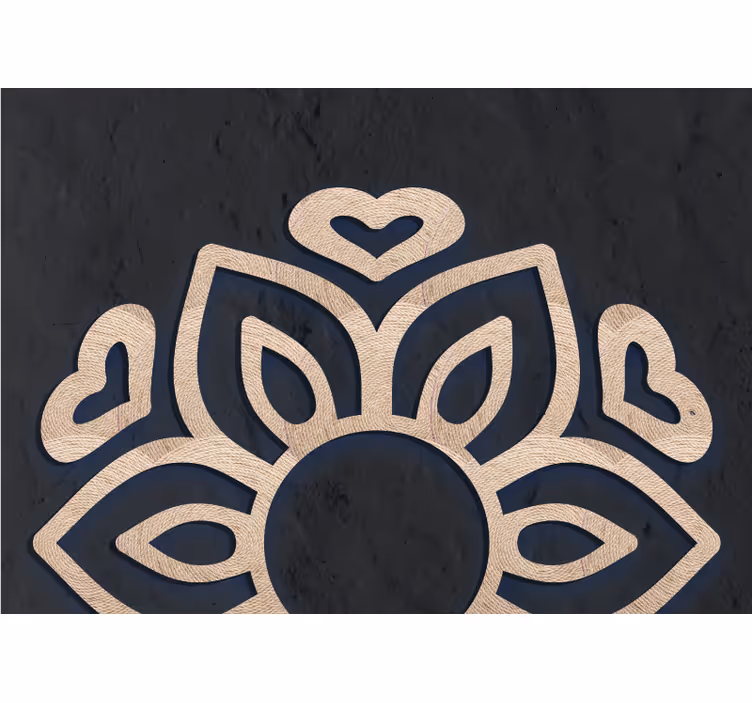 Boho-rattankuosilla varustettu makuuhuoneen rullaverho - Tenstickers