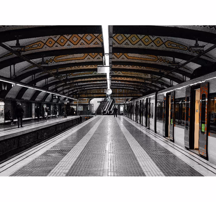 Makuuhuoneen rullaverho metroasema 3d - Tenstickers