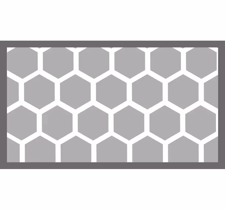 Harmaa rullaverho viidenkulmaisilla geometrisilla kuvioilla - Tenstickers