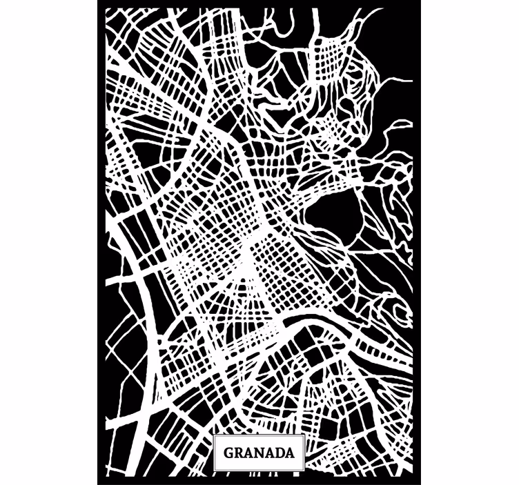 Olohuoneen rullaverho vuoristokartta granada - Tenstickers