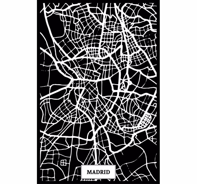 Olohuoneen rullaverho madridin topografiakartta - Tenstickers