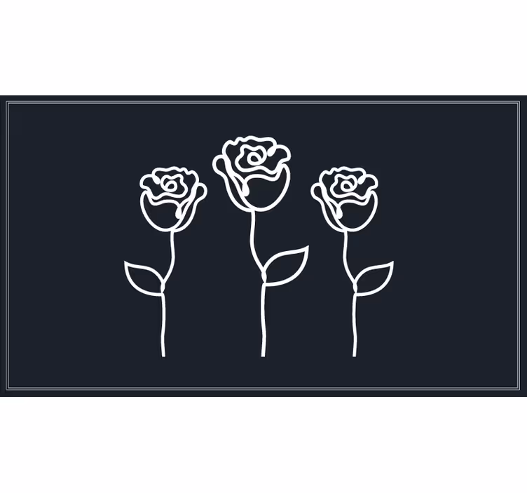 Minimalistiset ruusukuviot rullaverho - Tenstickers