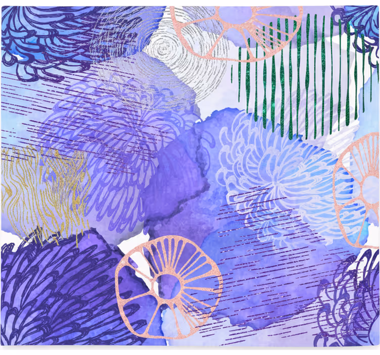 Purppura-abstrakti-tausta-makuuhuoneen-rullaverho - Tenstickers