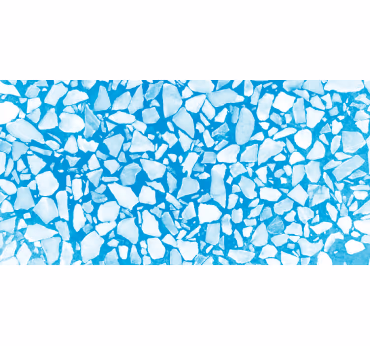 Sininen vesiväri terrazzo makuuhuoneen rullaverho - Tenstickers